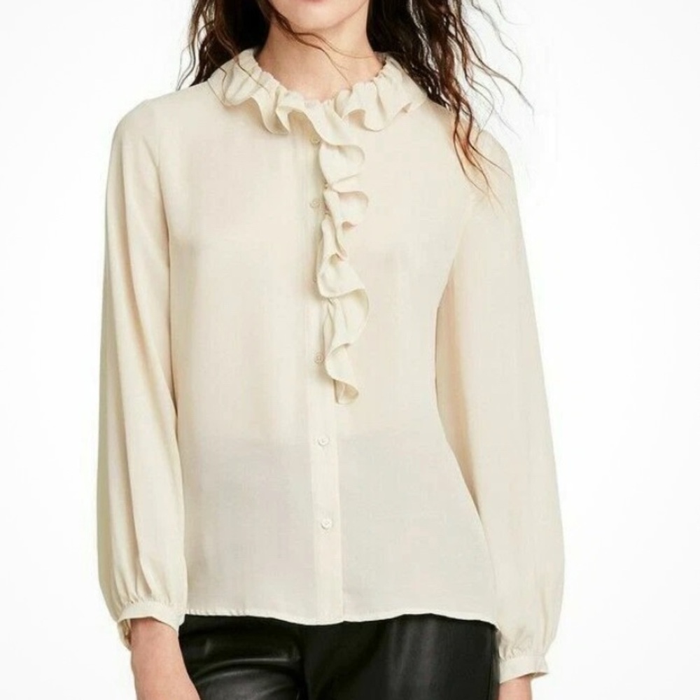 Nili Lotan x Target chiffon ruffle blouse. Small.